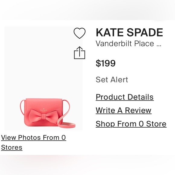 Kate Spade ♠️ Pink Vanderbilt Place Hanni Bow Crossbody bag - Picture 15 of 16